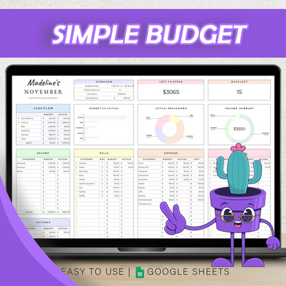 Budget Planner Google Sheet Monthly