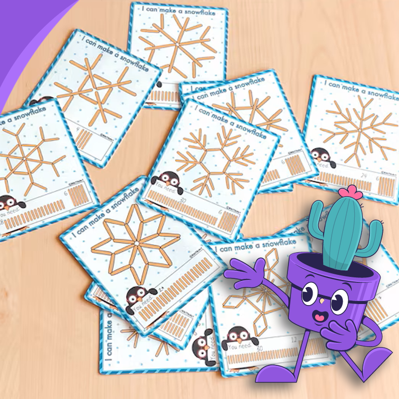 Snowflake Popsicle Sticks Activity Winter